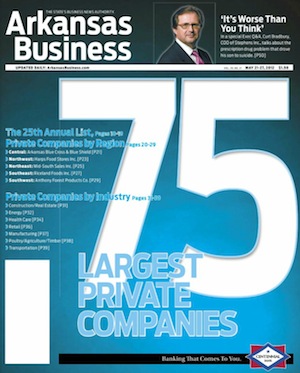 This is the 25th year for Arkansas Business' annual list of the state's 75 largest private companies.