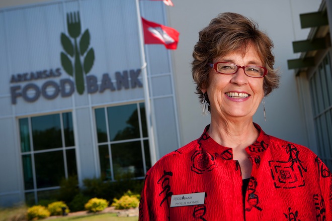 CEO Phyllis Haynes stands near the fruit of the Arkansas Foodbank's board-led capital campaign: a new, nearly $11 million distribution center in Little Rock.