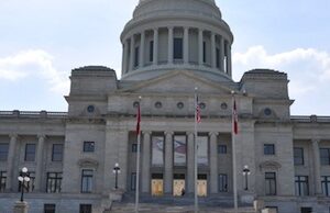 The Arkansas Capitol building in Little Rock.
