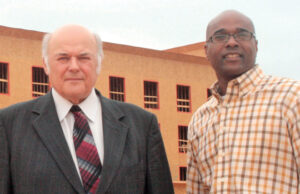 Harold Boldt, left, and Kenny Haskin said the planned water park on the Arkansas side will be a &ldquo;game changer.&rdquo;