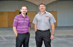 Mike Gueringer, left, and Paul Reesnes, co-owners of Custom Aircraft Cabinets, are relocating their North Little Rock enterprise into redeveloped retail space in Sherwood.&nbsp;