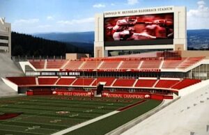 An artist's rendering of a north endzone expansion at Reynolds Razorback Stadium in Fayetteville.