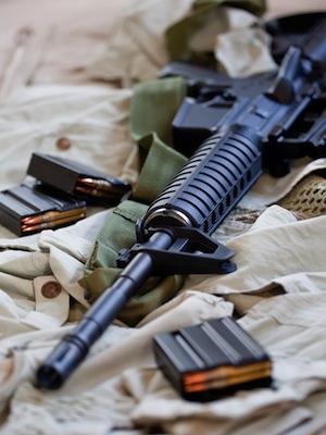An&nbsp;AR-15 rifle.