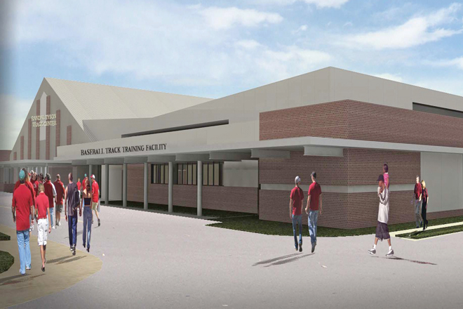 Baseball/Track Indoor Training Facility. Estimated cost: $7.75 million to $9.6 million.