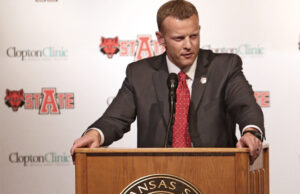 Bryan Harsin, offensive coordinator at Texas, was introduced as the new ASU coach eight days after Malzahn&rsquo;s departure. &ldquo;We&rsquo;ve got to continue pressing forward,&rdquo; ASU System President Charles Welch says.