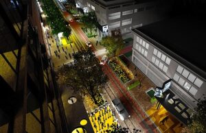 A rendering of Main Street's Creative Corridor by the University of Arkansas Community Design Center and Marlon Blackwell Architect.
