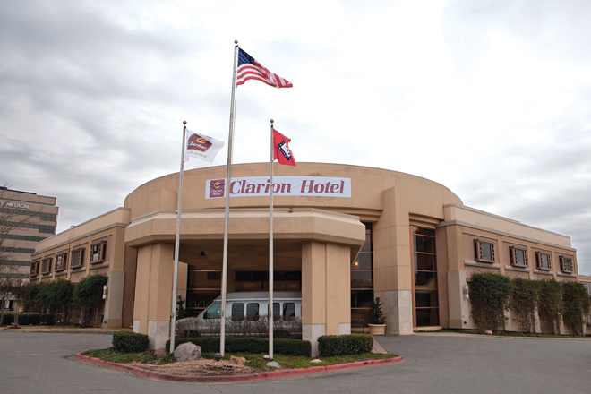 The Hilton hotel in midtown Little Rock was reflagged last week as a Clarion.&nbsp;
