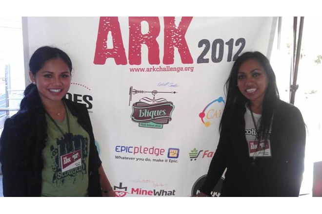 Sooligan co-founders Nikka Umil (left) and Natasia Malaihollo at the ARK Challenge Demo Day.