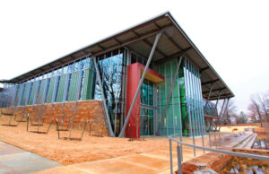 The grounds of the new CALS Children&rsquo;s Library simulate the various geographical regions of Arkansas.