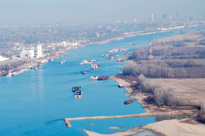 During the drought of 2012, the U.S. Army Corps of Engineers made sure the Mississippi River had at least 9 feet of depth for navigation.
