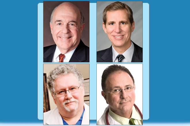 Clockwise from top left: Baptist Health CEO Russell D. Harrington Jr., Crystal Bridges Museum Executive Director Don Bacigalupi, gerontologist David Lipschitz and cardiovascular surgeon Louis Elkins.