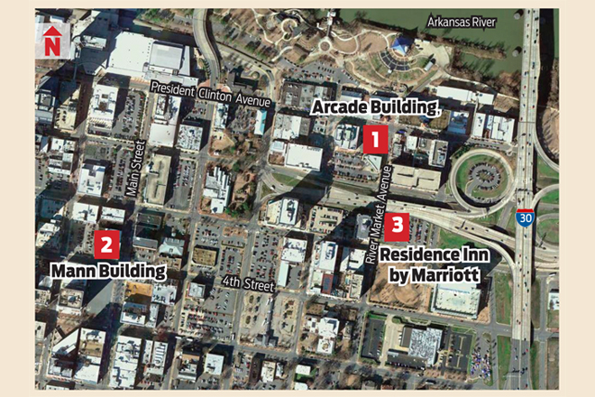 Three major construction projects in Little Rock's River Market district are on track to be completed by 2014.
