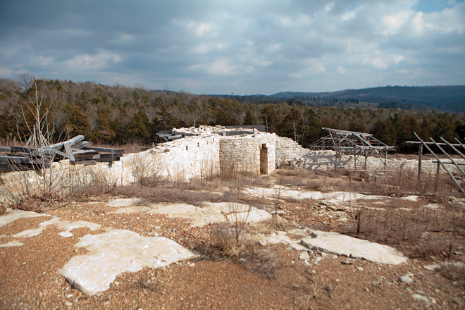 Work on the Ozark Medieval Fortress was abandoned in 2011 after overseas owners deemed the&nbsp; project unworthy of continued support because of low tourist traffic.
