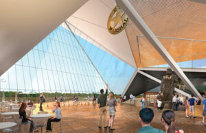 An interior rendering of the U.S. Marshals Museum.