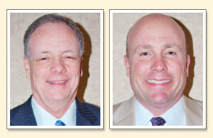 From left, Bobby Cheatwood and Todd Dennis earned accolades from Farm Bureau of Statewide Agents & Agency Managers .