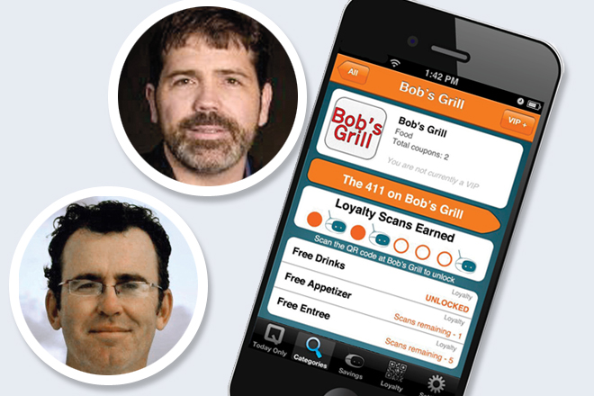 Qbot president Chaney Phillips (top) has seen downloads of his mobile app increase with investor James Barnes (below) on board.