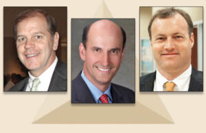 From left, Merritt Dyke of Dyke Industries; Philip Tappan, board chairman designate; and Chris Roberts, Delta's next CEO.