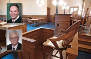 A bill pending would allow appointed judges such as Doug Martin (top inset) to use the title of &ldquo;judge&rdquo; on ballots. State Sen. Uvalde Lindsey (bottom inset) sponsored the legislation.