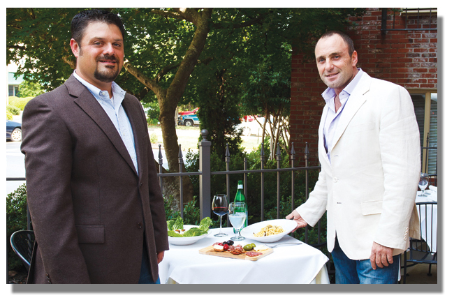 Bill Criswell and Santi Sacca, owners of Vesuvio Bistro.