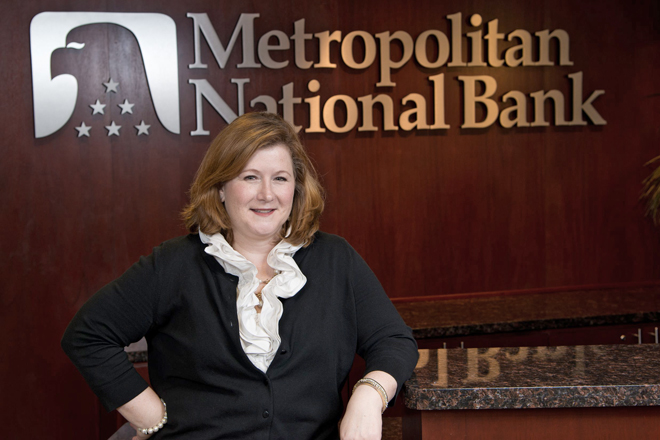 Susie Smith at Metropolitan National Bank in 2013.