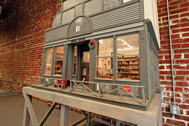 A scale model of Ernest Ritter&rsquo;s original general store stands in the E. Ritter & Co. headquarters in Marked Tree (Poinsett County).