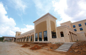 The convention center above is attached to the nearly complete Holiday Inn at Crossroads Business Park. The development of this and the water park were made possible by milions of dollars of incentives pledged to a local developer, who owns the facilities and most of the property.&nbsp;