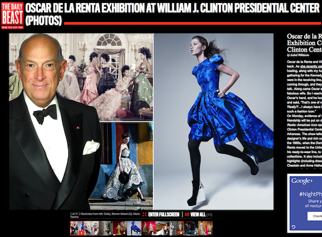 The Daily Beast takes a look at the Oscar de la Renta exhibit in Little Rock.