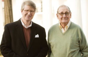 Longtime friends and architects Charles Witsell, left, and Gordon Wittenberg have completed a book that chronicles many of the structural landmarks of Little Rock completed between 1833 and 1950.