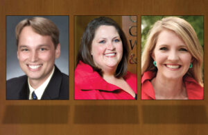 From left: Chris Doolittle of BKD LLP, Missy McJunkins Duke and Amber Bagley of Cross Gunter Witherspoon & Galchus.