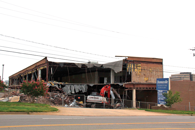 Demolition has begun on the former Brandon House Furniture showroom in Little Rock.&nbsp;
