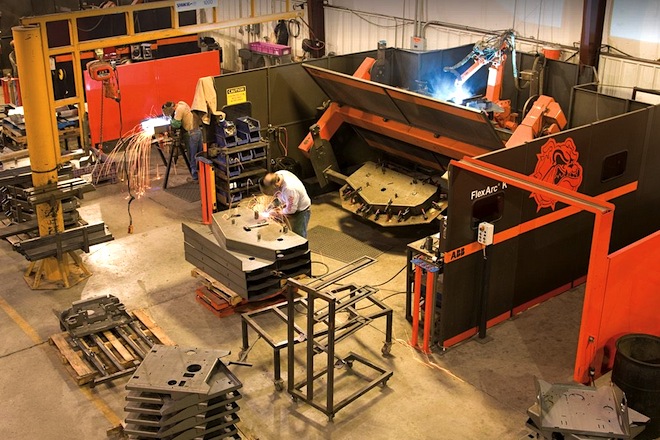 Inside the Bad Boy Mowers manufacturing plant in Batesville.