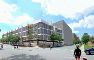 A artist's rendering of&nbsp;MacArthur Commons, a planned $13 million apartment project at the corner of East Capitol and River Market avenues in downtown Little Rock.