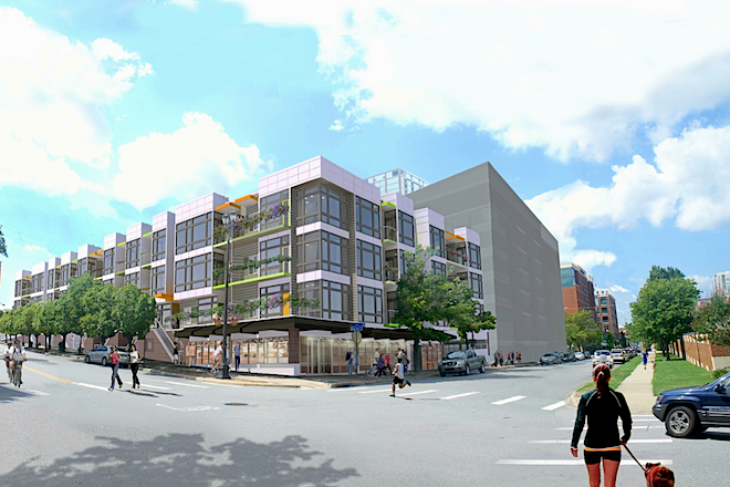 A artist's rendering of&nbsp;MacArthur Commons, a planned $13 million apartment project at the corner of East Capitol and River Market avenues in downtown Little Rock.