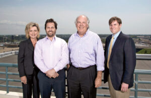 Part of the Moses Tucker Real Estate team includes, from left, Lori McGhee, Chris Moses, Jimmy Moses and John Martin.&nbsp;