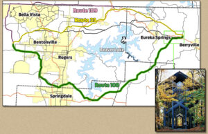 Swepco was ordered earlier this month to drop three alternative routes &mdash; Nos. 62, 86 and 91 &mdash; from its request. That leaves preferred route No. 33 and alternates Nos. 108 and 109 on the table. Opponents fear the lines could threaten attractions like Thorncrown Chapel (inset.)