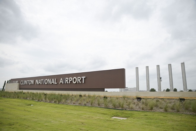 The entrance to Clinton National Airport in Little Rock.&nbsp;