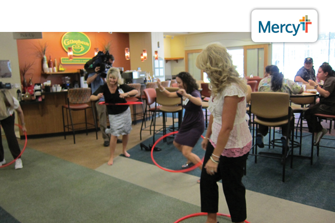 Hula Hoop competition to celebrate Health and Wellness Day at Mercy Health.