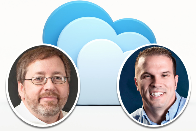 From left: Robert Lindley, president of Innovative Systems Inc. and Ted Clouser, executive vice president of PC Assistance.