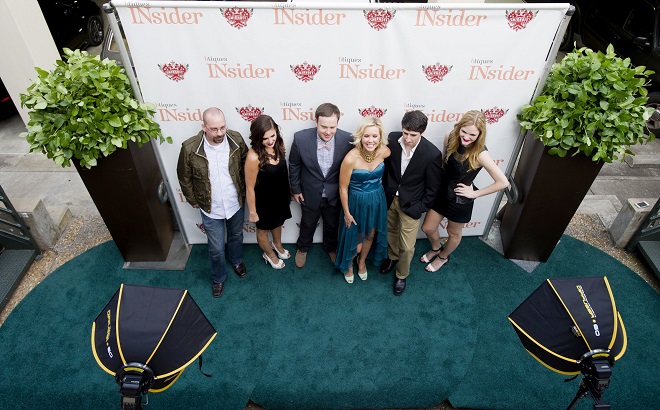 The Btiques staff poses for a group shot before a recent event on the Fayetteville square.&nbsp;