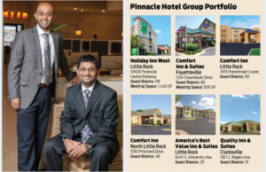 Chet Patel, president of Pinnacle Hotel Group, right, and Shawn Govind, director of development.