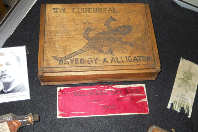 Artifacts recovered from the Sultana disaster on display at the museum in Marion