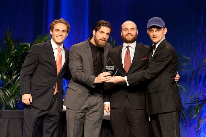 Fayettechill of Fayetteville, an outdoor apparel company, receives the award for Business of the Year in Category I.