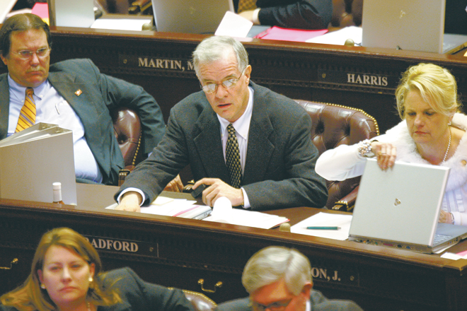 State Rep. Jay Bradford, D-Pine Bluff, has switched houses but not sides in the &ldquo;any willing provider&rdquo; debate. (Photo by Michael Pirnique)