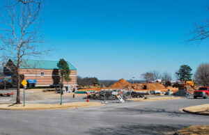 The Lakewood 8 theater has been razed, and its footprint will become part of the parking lot for a new 45,000-SF LA Fitness health club. (Photo by Rob Moritz)