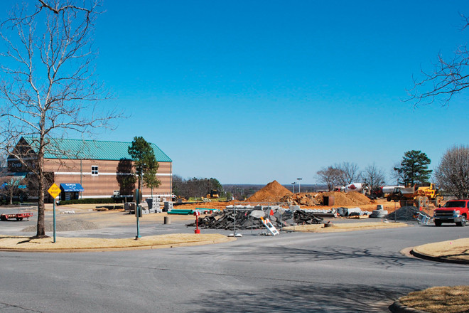The Lakewood 8 theater has been razed, and its footprint will become part of the parking lot for a new 45,000-SF LA Fitness health club. (Photo by Rob Moritz)
