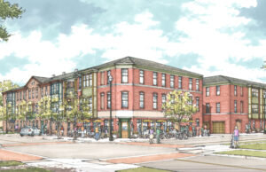 Thrive, a mixed-use apartment complex, will be just a few blocks from Bentonville&rsquo;s downtown square. (Artist&rsquo;s rendering)