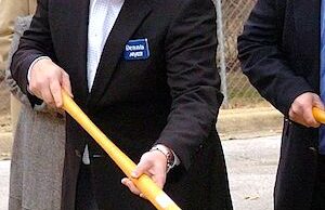 Dennis Smiley, as a trustee of the Jones Trust of Springdale, participated in the March 2013 groundbreaking ceremony for the Webb Memorial Children Park on the campus of the Center for Nonprofits at St. Mary's in Rogers. Smiley resigned from the trust's board last month.