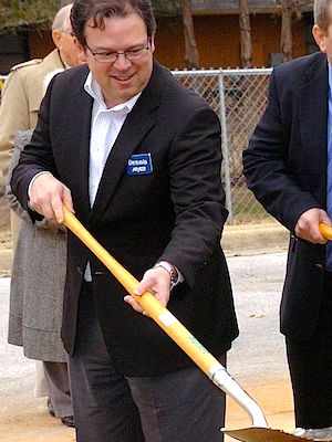 Dennis Smiley, as a trustee of the Jones Trust of Springdale, participated in the March 2013 groundbreaking ceremony for the Webb Memorial Children Park on the campus of the Center for Nonprofits at St. Mary's in Rogers. Smiley resigned from the trust's board last month.