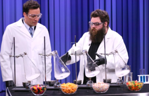 Kevin Delaney, right, and "Tonight Show" host Jimmy Fallon.