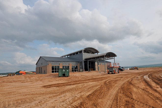 Construction of Conway&rsquo;s new airport and terminal is underway at the Lollie Bottoms region south of the city.